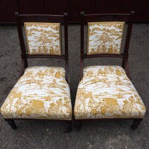 A pair of GP & J Baker Occasional chairs,  newly refurbished.