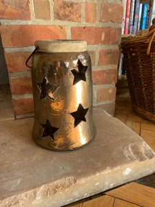 antique bronze lantern