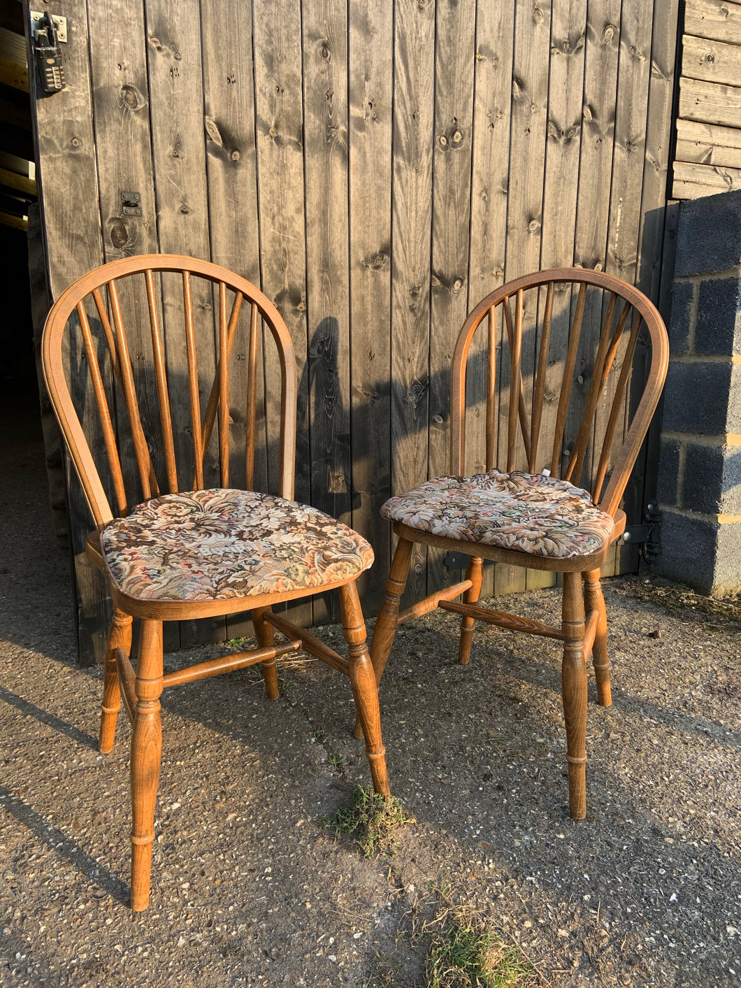 Heavy pine kitchen chairs
