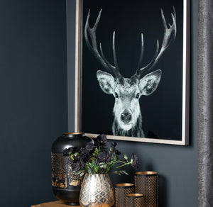 Stag in Silver Frame