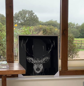 Stag in Silver Frame